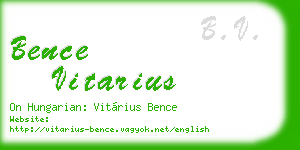 bence vitarius business card