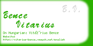 bence vitarius business card